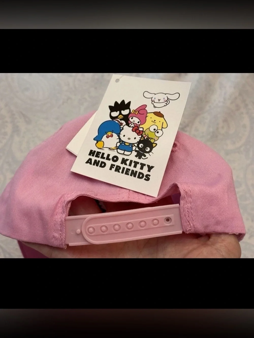 Hello Kitty Pink Kids Cap with My Melody & Kuromi  All Embroidered